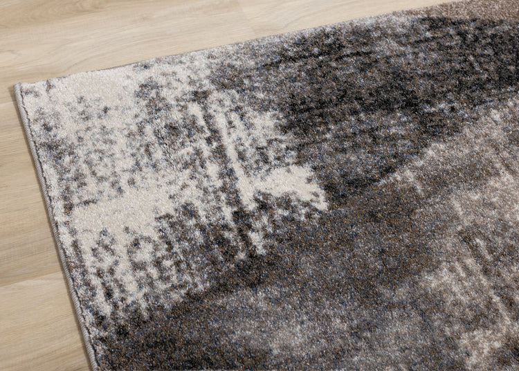 Breeze Cream Brown Grey Robust Triangle Rug by Kalora Interiors