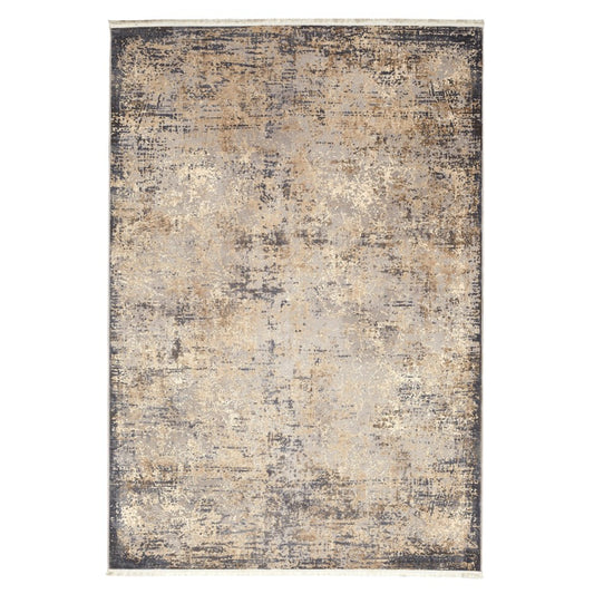 Charisma CHA-1001 Muted Grey Ivory Distressed Abstract Rug I By Viana Inc