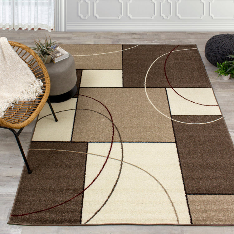 Casa Familiar Taupe Cream Rug by Kalora Interiors