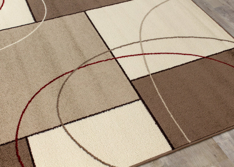 Casa Familiar Taupe Cream Rug by Kalora Interiors