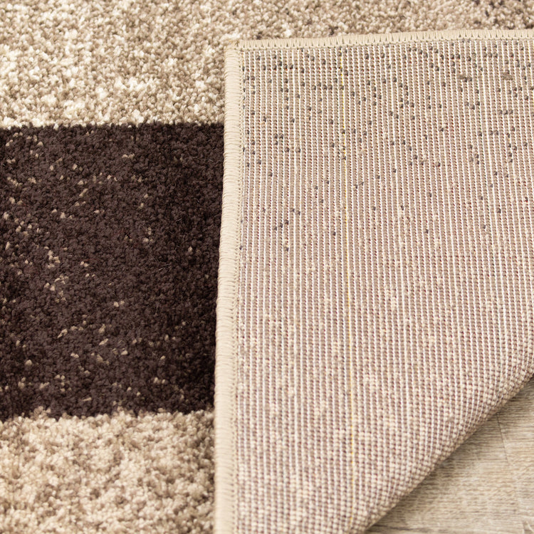 Casa Brown Taupe Blocks Rug by Kalora Interiors