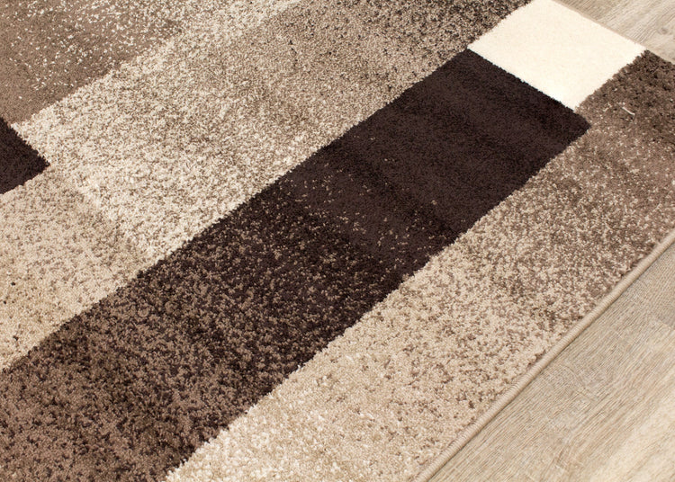 Alfombra Casa Brown Taupe Blocks de Kalora Interiors