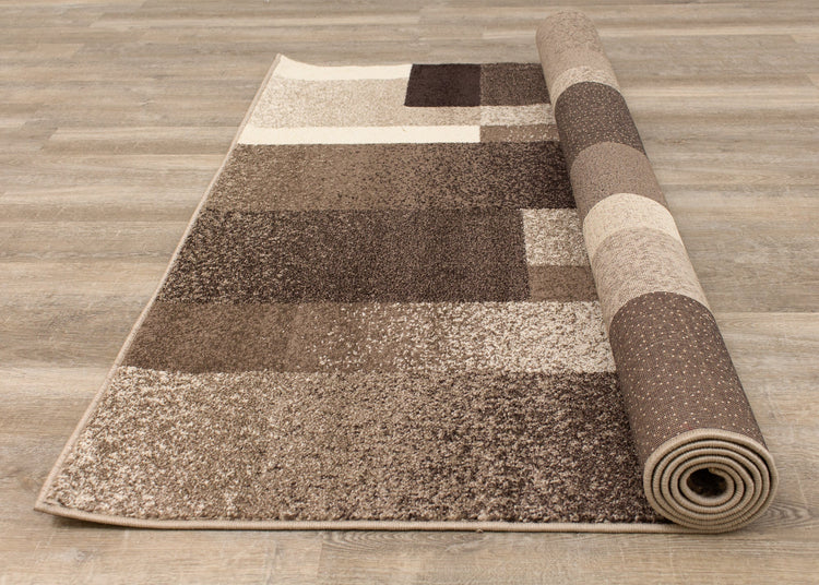 Alfombra Casa Brown Taupe Blocks de Kalora Interiors