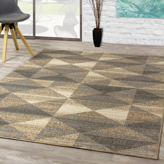 Castella 8650_5525 Blue Grey Sets of Three Sides Area Rug by Novelle Home