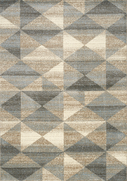 Castella 8650_5525 Juego de alfombras de tres lados azul gris de Novelle Home