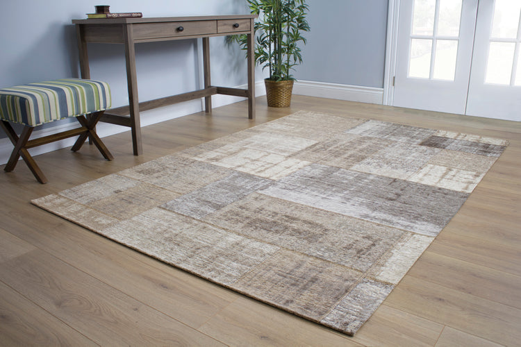 Cathedral 5307_04 Distressed Patchwork Area Rug by Kalora Interiors