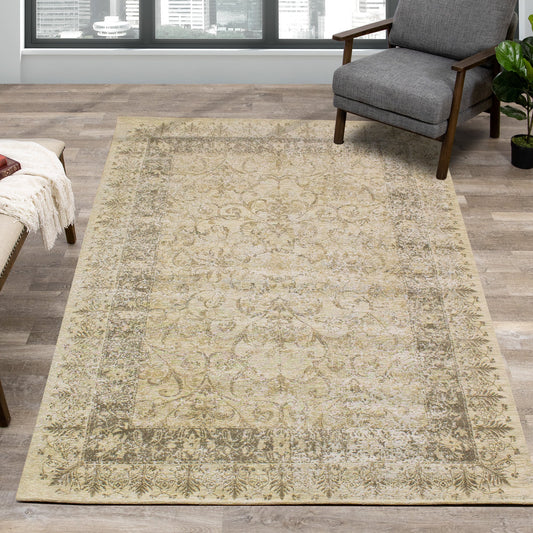 Cathedral Traditional Beige Cream Area Rug by Kalora Interiors
