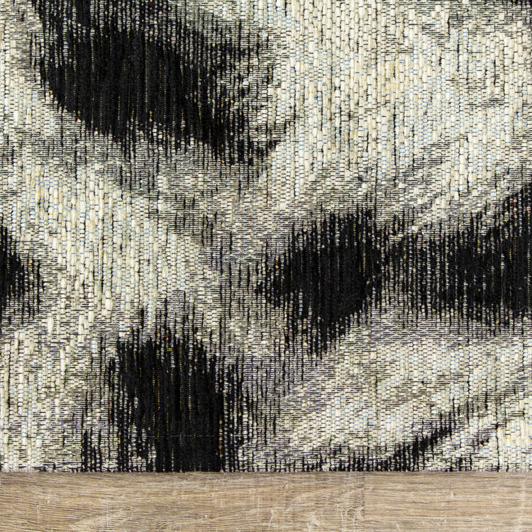 Cathedral Grey Black Leopard Print Rug by Kalora Interiors