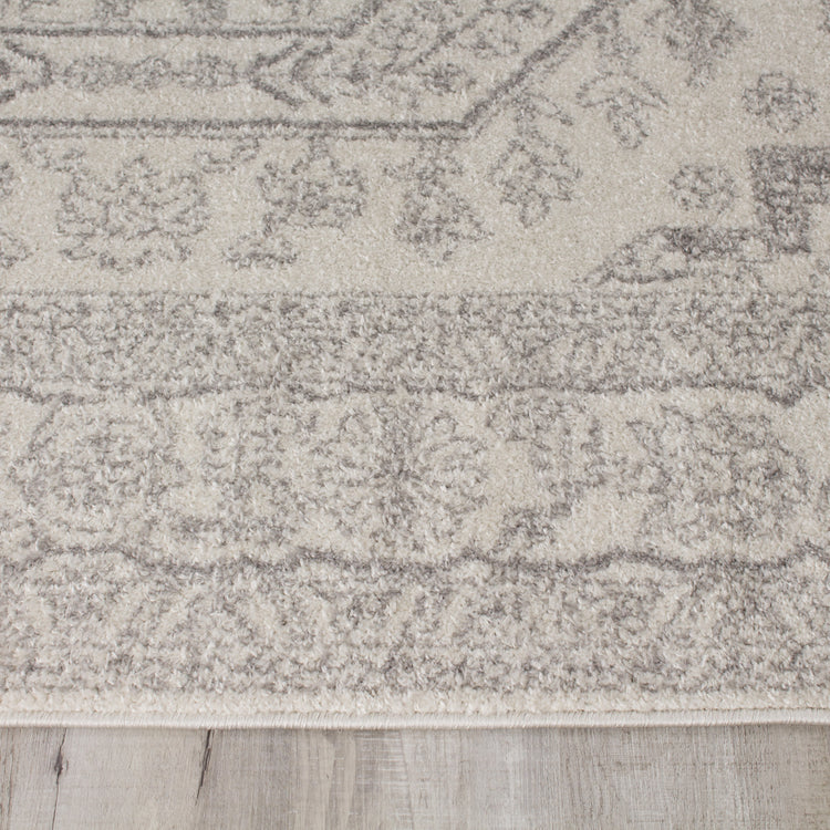 Converge 5344_9363 White Grey Elegant Faded Traditional Oriental Style Area Rug by Novelle Home