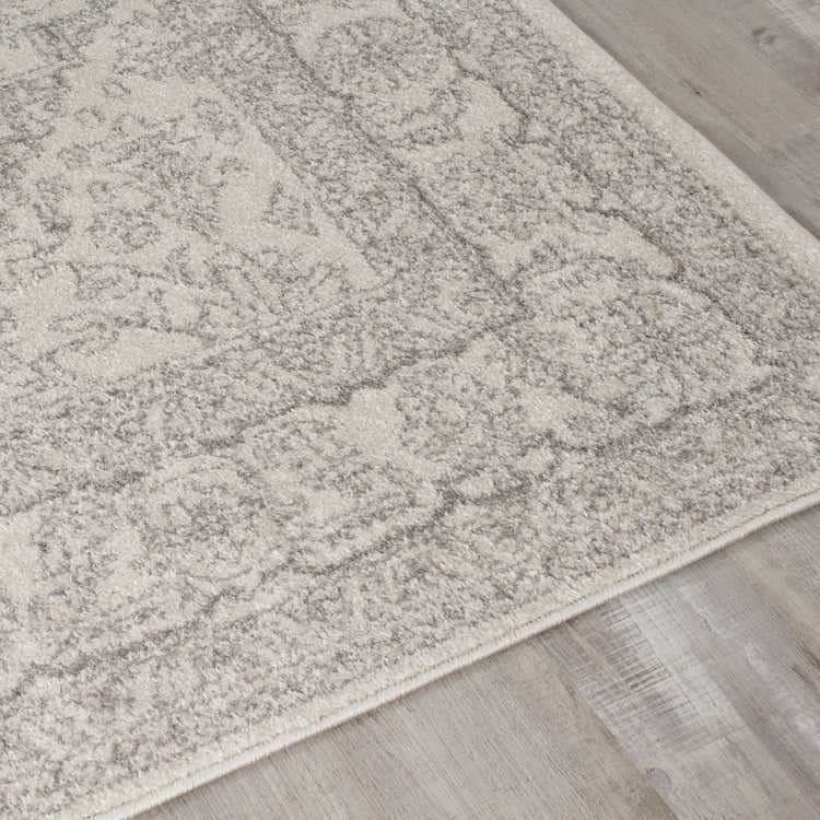 Converge 5344_9363 White Grey Elegant Faded Traditional Oriental Style Area Rug by Novelle Home