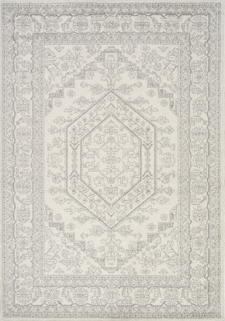 Converge 5344_9363 White Grey Elegant Faded Traditional Oriental Style Area Rug by Novelle Home