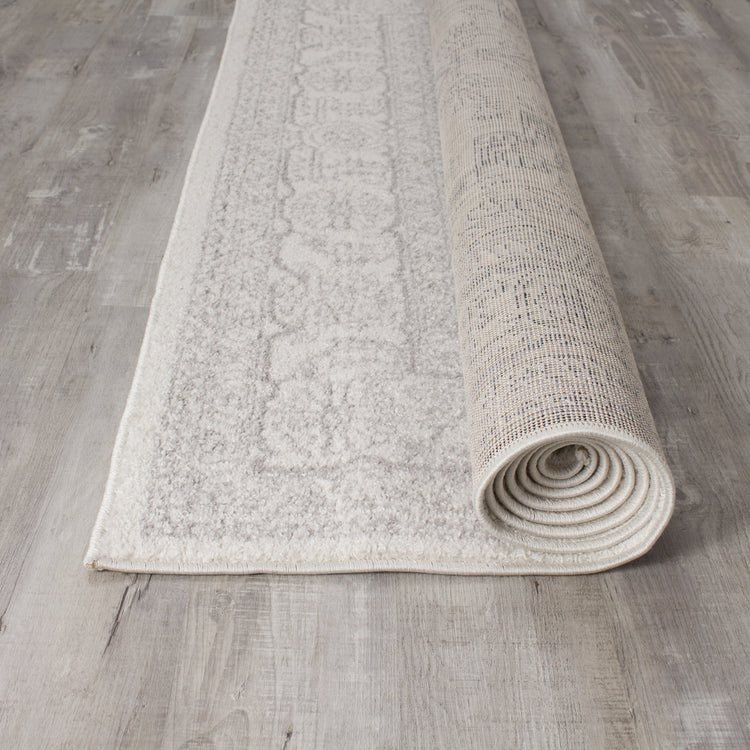 Converge 5344_9363 White Grey Elegant Faded Traditional Oriental Style Area Rug by Novelle Home