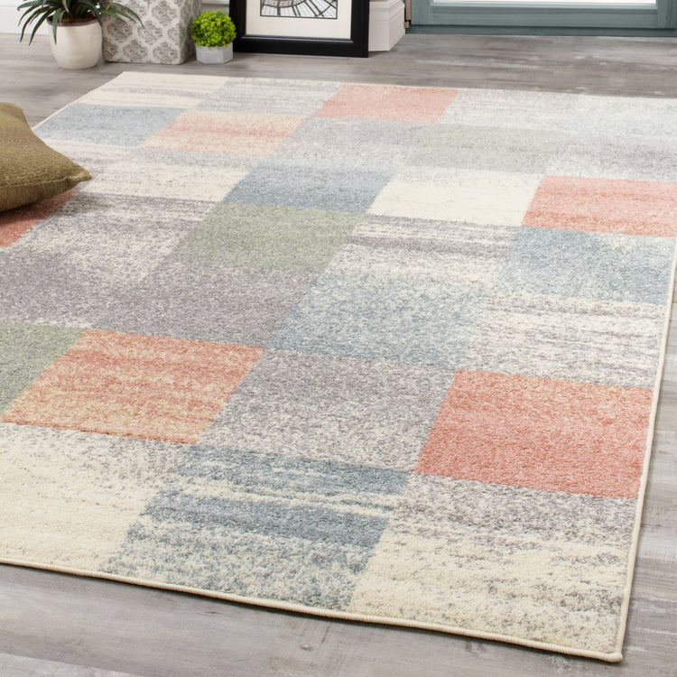 Converge 8942_9363 Multicolour Squares Area Rug by Novelle Home