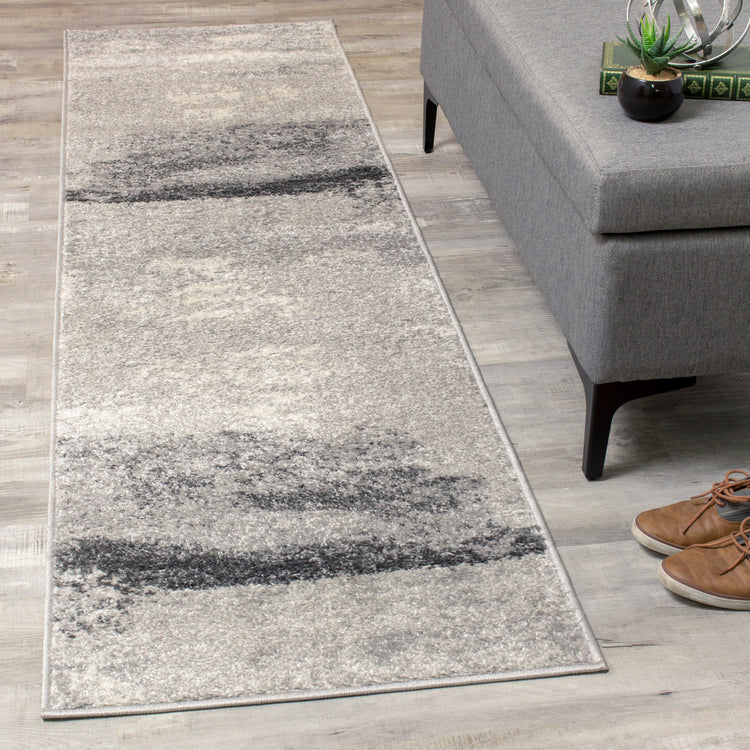 Converge A018_9636 Grey Fog Distressed Area Rug by Novelle Home