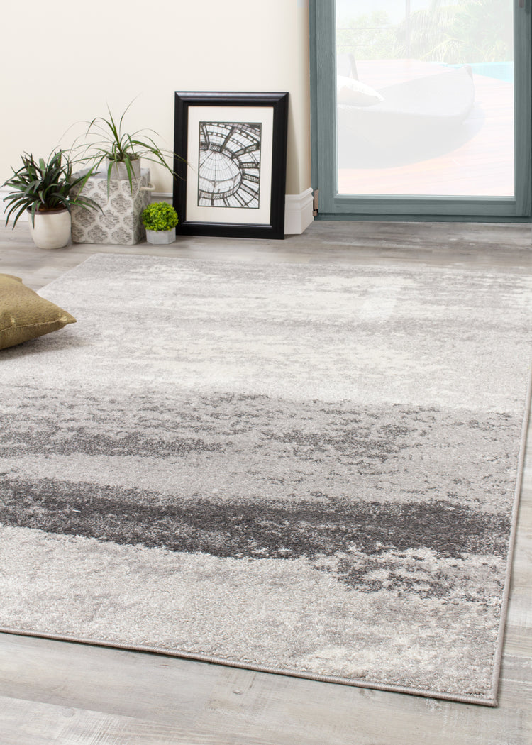 Converge A018_9636 Grey Fog Distressed Area Rug by Novelle Home