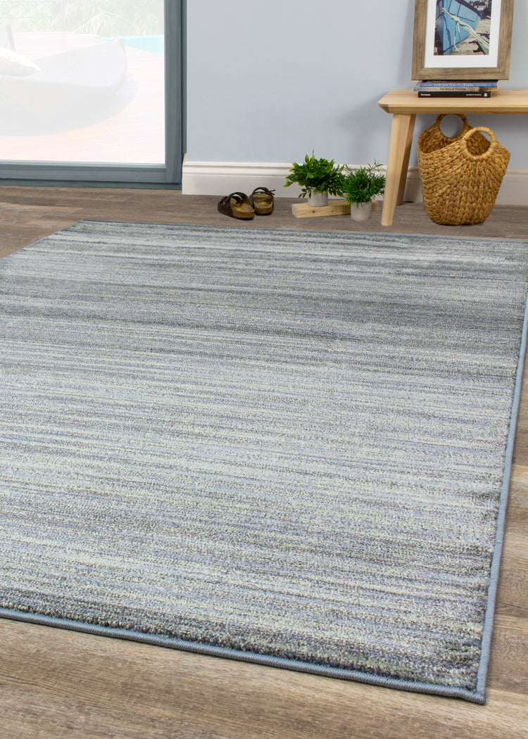 Dais 18097_140 Striped Green Grey Blended Area Rug by Novelle Home