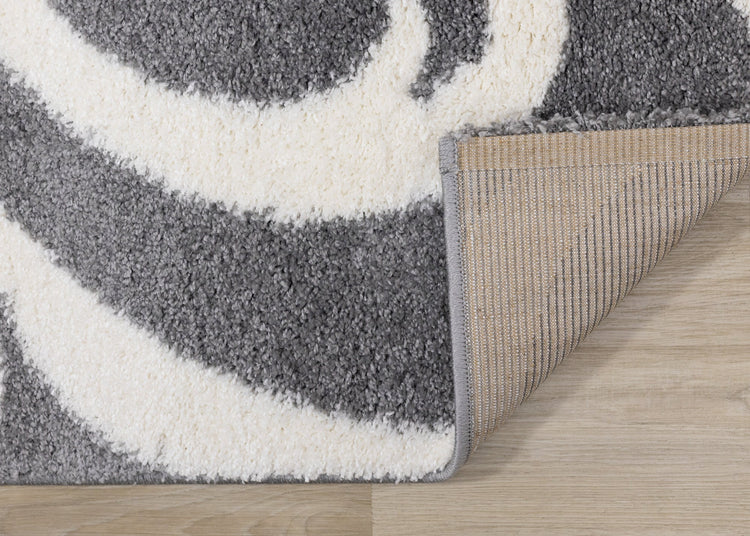 Fergus Grey White Swirls Bulky Shag de Kalora Interiors