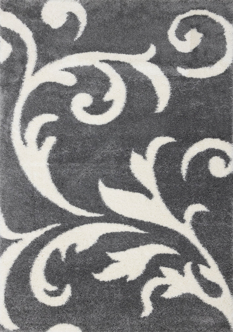 Fergus Grey White Swirls Bulky Shag de Kalora Interiors