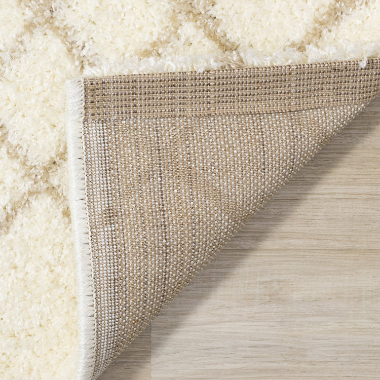 Fergus White Beige Patterned Rug by Kalora Interiors