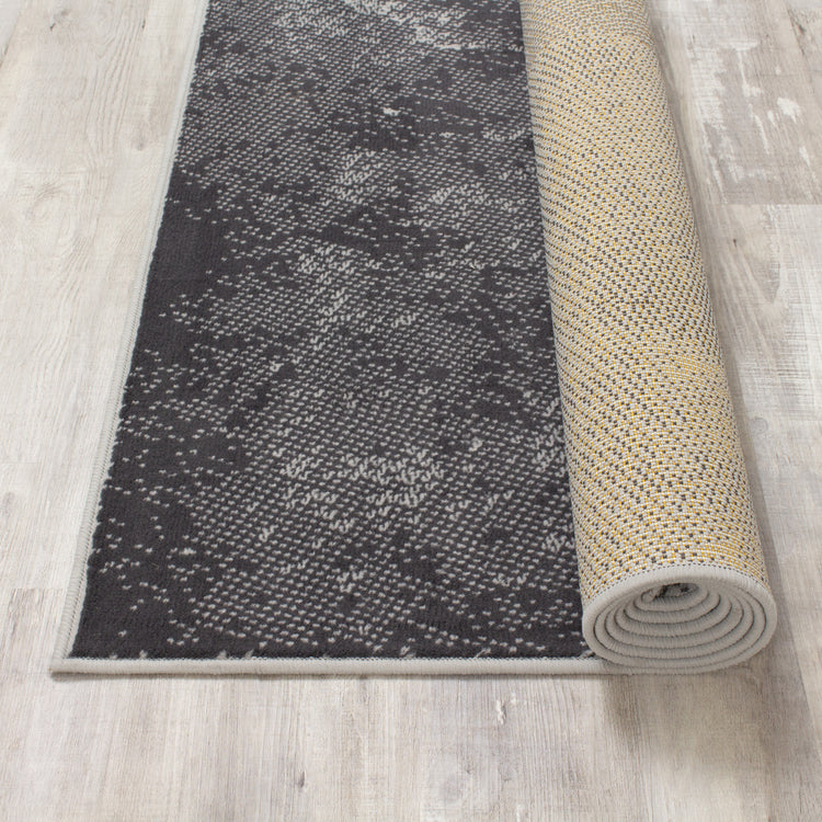 Fiona 3654_9944 Grey Rocky Block Stack Area Rug by Novelle Home