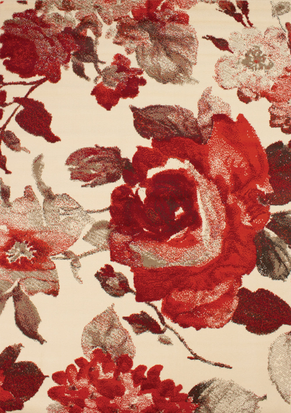 Fiona 5035_3933 Red Vintage Botanical Flower Area Rug by Novelle Home ...