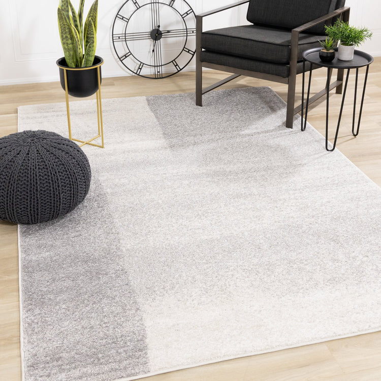 Focus Grey Soft Transition Rectangle Rug by Kalora Interiors