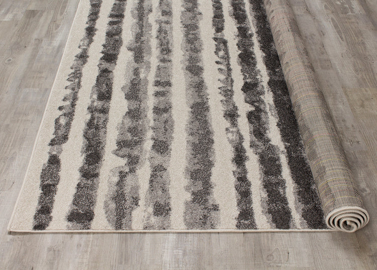 Focus Grey Marker Stripes Rug by Kalora Interiors