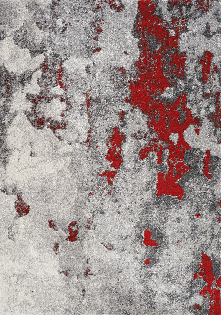 Alfombra Freemont Abstract Expression gris/rojo de Kalora Interiors