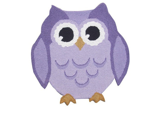 Hootie Patootie Purple Owl HOO-PUR Alfombra de área de lana tejida a mano por Viana Inc