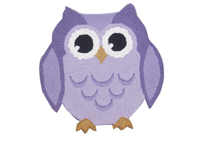 Hootie Patootie Purple Owl HOO-PUR Hand Tufted Wool Area Rug By Viana Inc