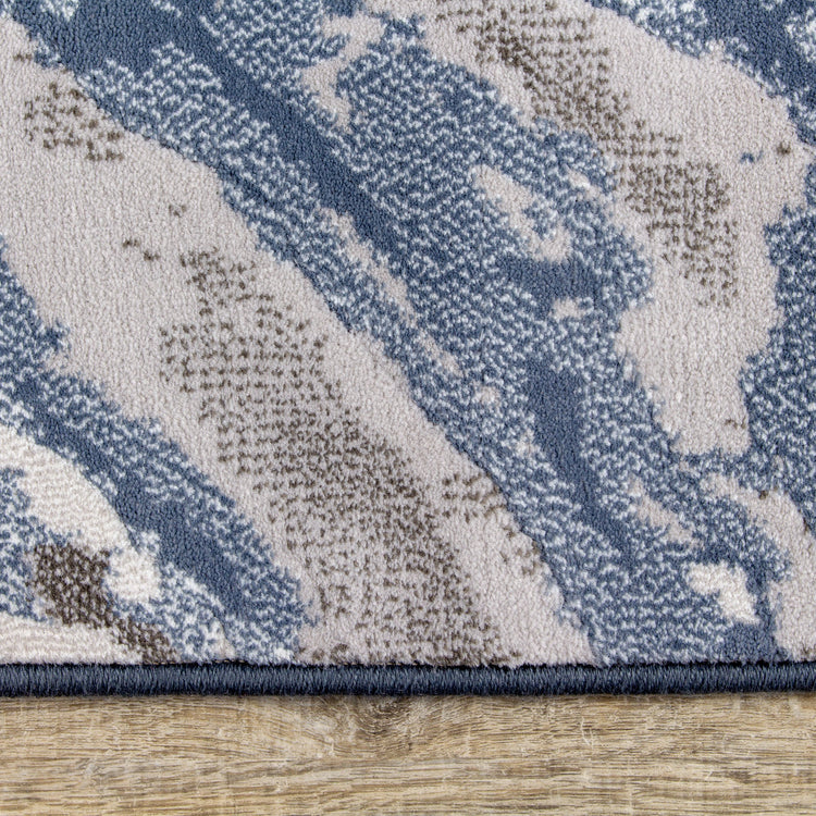Intrigue Beige/Blue/Cream Rushing Water Rug by Kalora Interiors