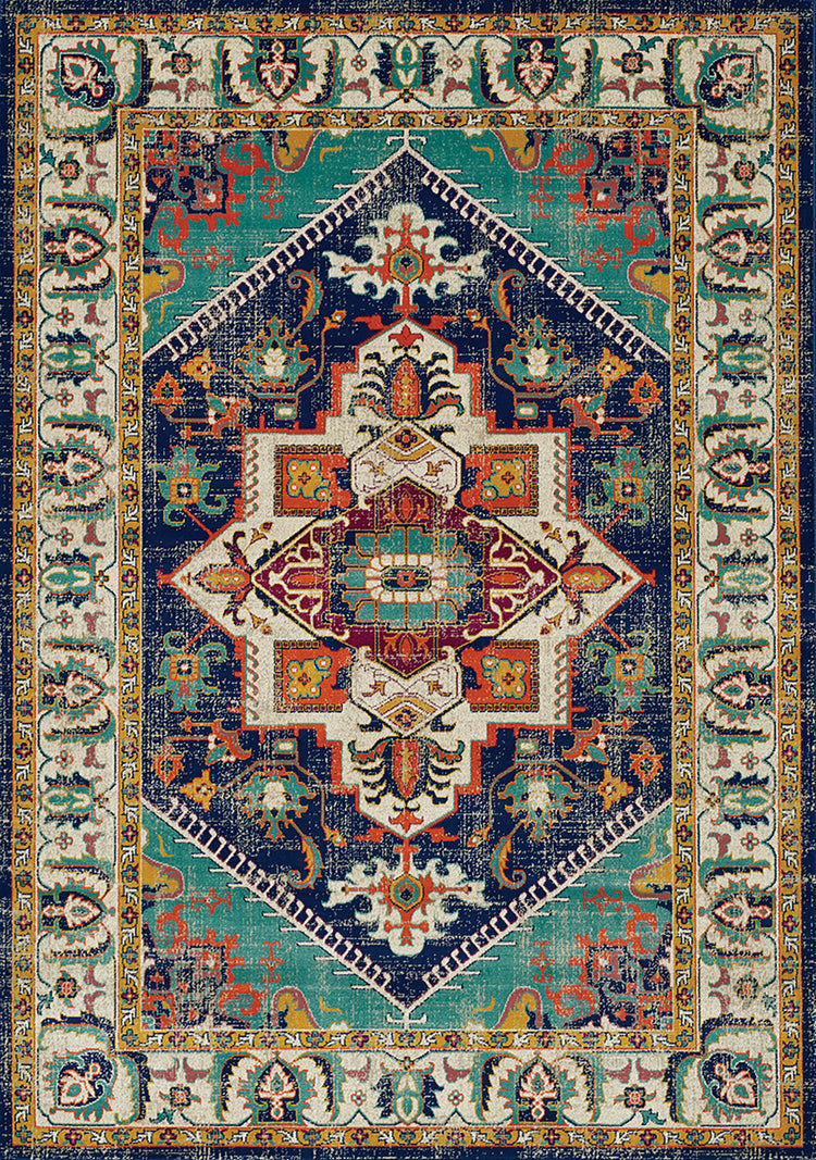 Jasper 9381_81 Grey Orange Colourful Traditional Oriental Style Area Rug by Novelle Home