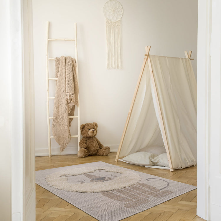Kids Fluffy Lion Area Rug by Kalora Interiors