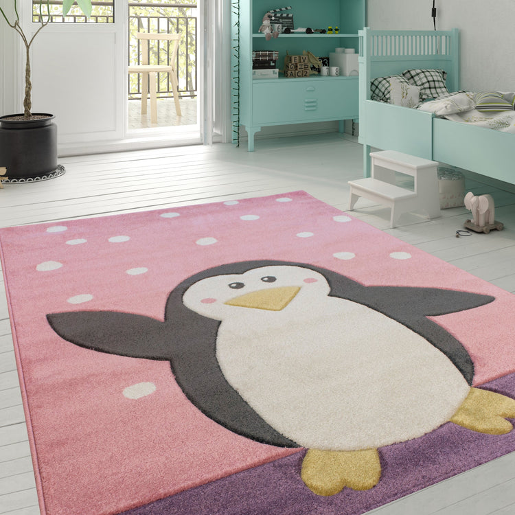 Alfombra de área de pingüinos para niños de Kalora Interiors