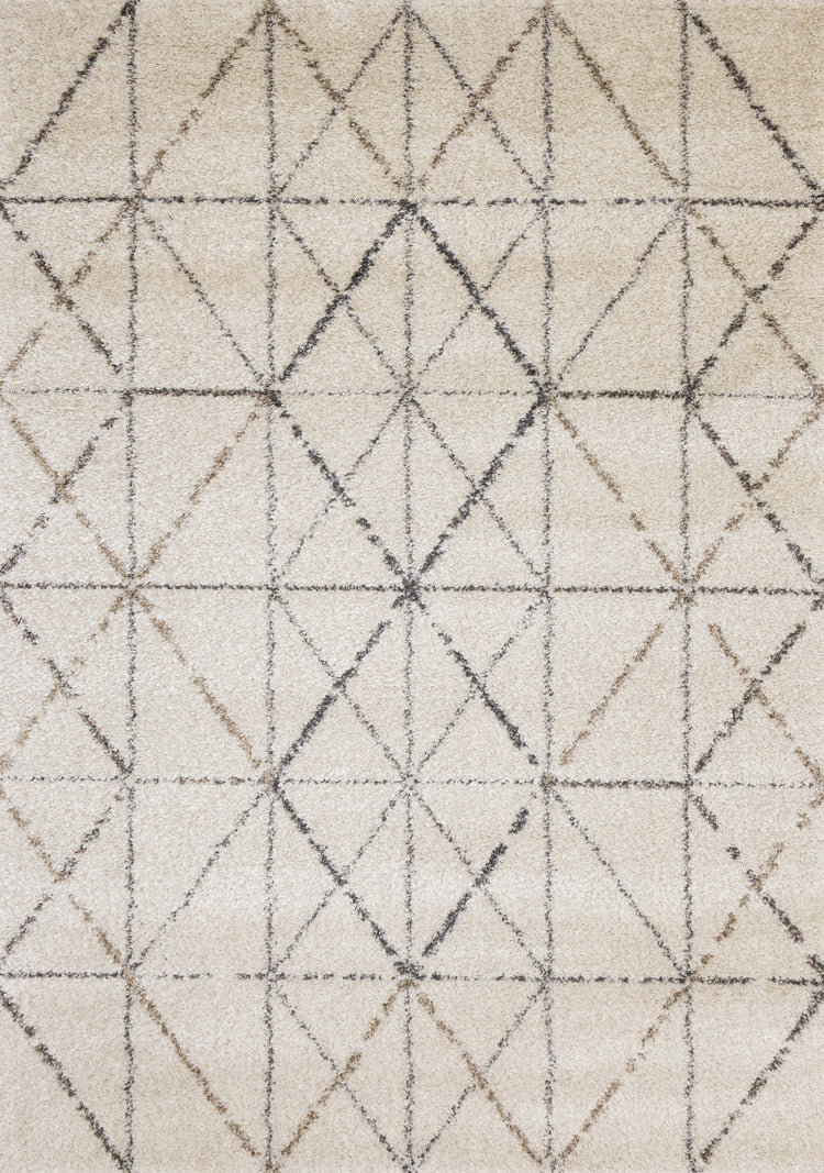 Lane Cream Grey Geometric Luxury Rug by Kalora Interiors