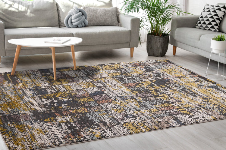 Lyric Distressed Abstract Design Rug by Kalora Interiors