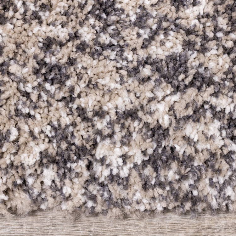 Maroq Beige Grey Cream Tonal Solid Rug by Kalora Interiors