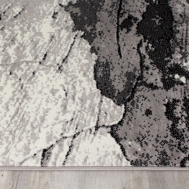 Meridian A005_0373 Alfombra gris con textura de cara de roca de Novelle Home