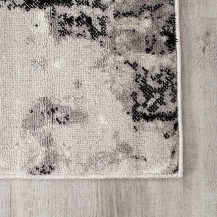 Meridian A006_0727 Grey Pebbles Distressed Area Rug by Novelle Home