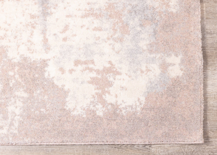Alfombra nórdica gris rosa crema desgastada de Kalora Interiors