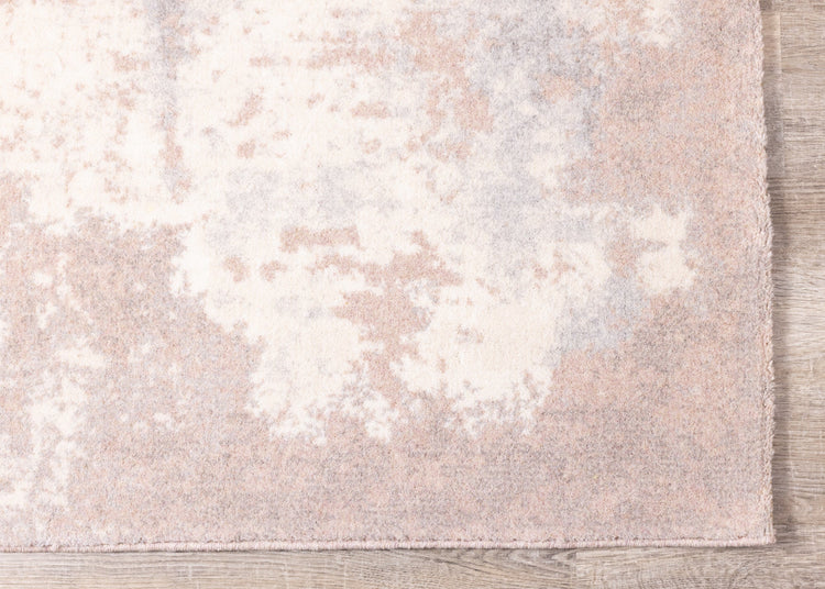 Nordic Grey Pink Cream Distressed Rug by Kalora Interiors