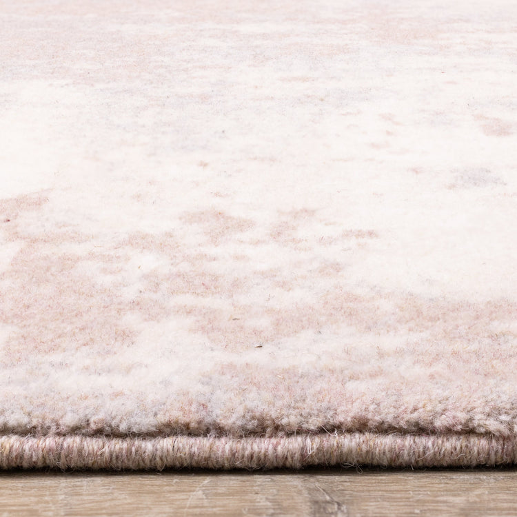 Nordic Grey Pink Cream Distressed Rug by Kalora Interiors