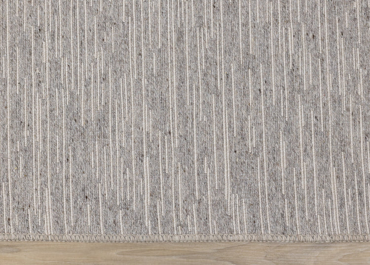Peak Grey Textured Wool Rug by Kalora Interiors