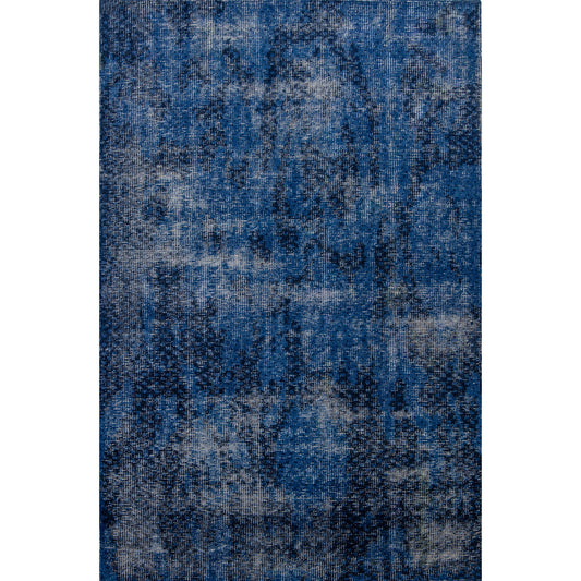 Alfombra de algodón y lana anudada a mano en azul cobalto Abigail RABI-30413 de Renwil