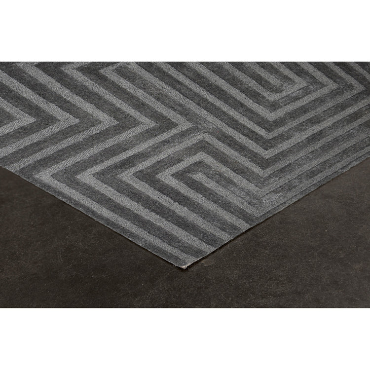 Graceland RGRA-18003 Dark Grey Hand Tufted Maze Area Rug by Renwil