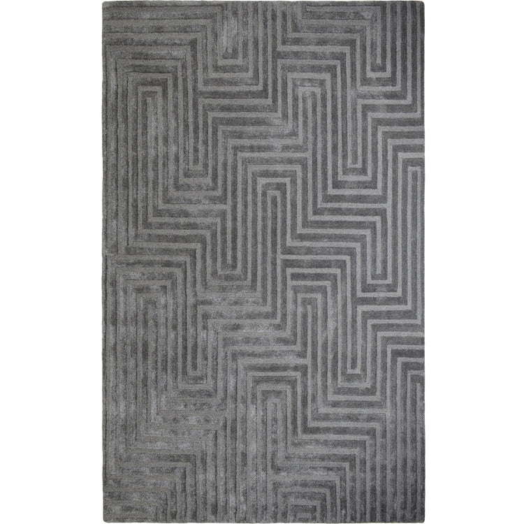 Graceland RGRA-18003 Dark Grey Hand Tufted Maze Area Rug by Renwil