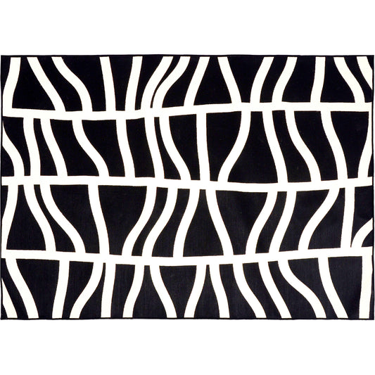 Hosta ROHOS-14829 Black and White Indoor Outdoor Area Rug by Renwil