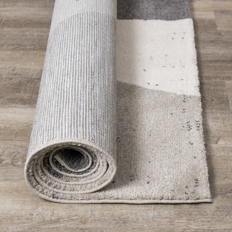 Ravine Cream Grey Geometric Rug by Kalora Interiors