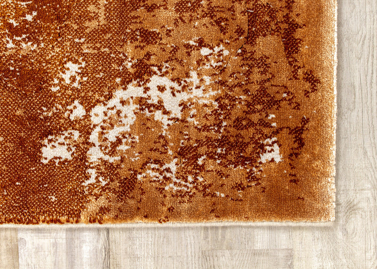 Sabine Orange Cream Distressed Rug by Kalora Interiors