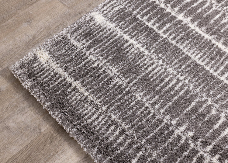 Sable Grey Narrow Lineation Rug by Kalora Interiors